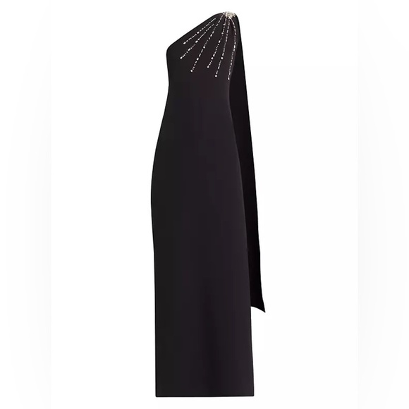 Sachin & Babi Leslie One-Shoulder Gown NWT in Black - Picture 3 of 8